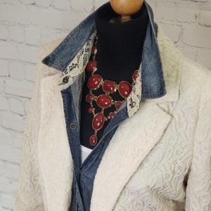 Cream Vintage Style Lace Jacket